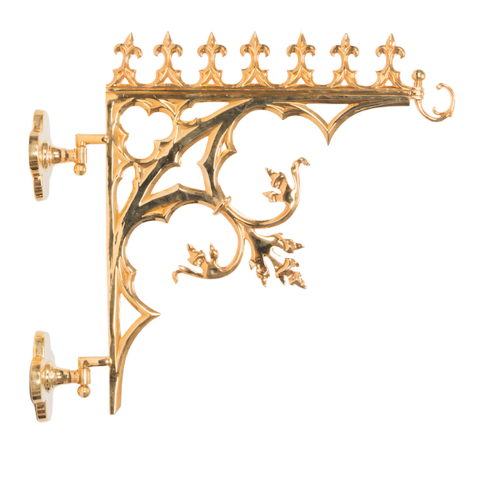 Large Gold Plated Traditional Sanctuary Lamp Bracket