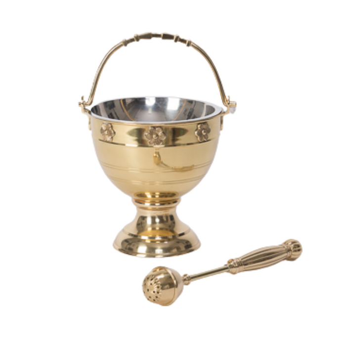 Large Holy Water Bucket and Sprinkler