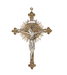 Large Wall Hung Solid Brass Crucifix Large Wall Hung Crucifix in solid brass with silver plated corpus and "INRI".