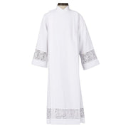 Latin Cross and IHS Lace Front Wrap Alb Church Supply Church Apparels