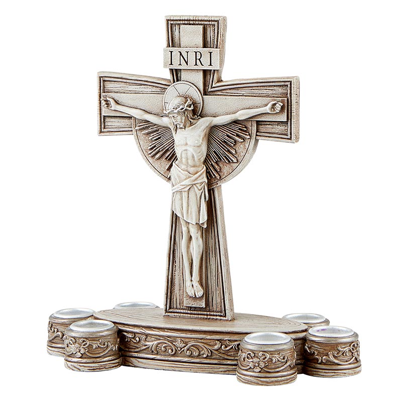 Lenten Crucifix Candle Holder