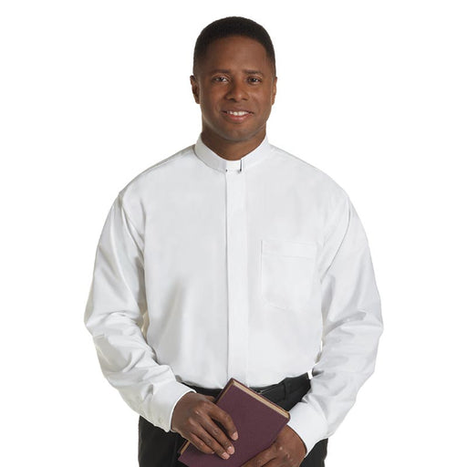Long Sleeve Tab Collar Poly Cotton Shirt