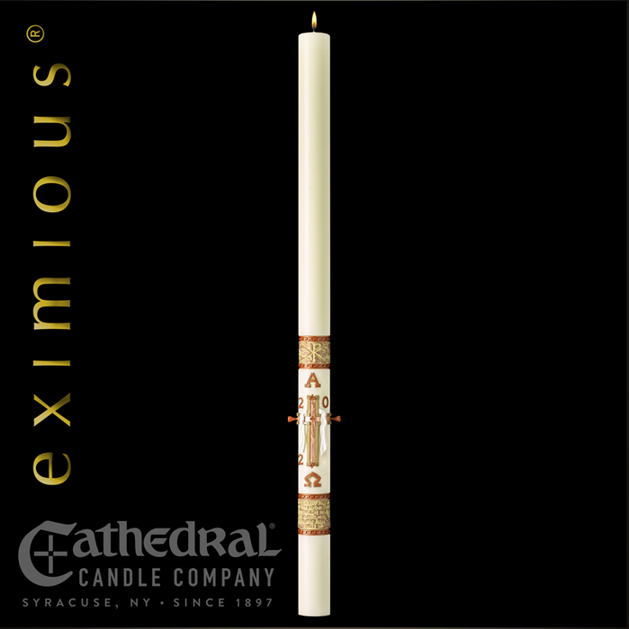 Luke 24 Paschal Candle - Cathedral Candle - Beeswax - 17 Sizes