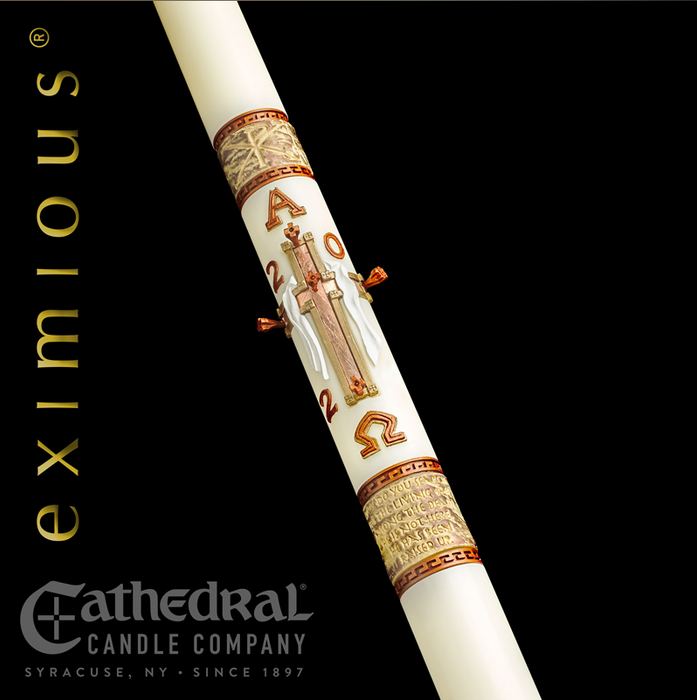Luke 24 Paschal Candle - Cathedral Candle - Beeswax - 17 Sizes