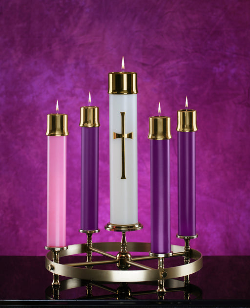 Lux Mundi Shell Advent Candle 3 purple, 1 rose