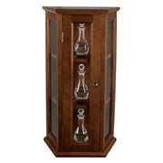 Maple Hardwood Ambry Display Cabinet - Walnut Stain