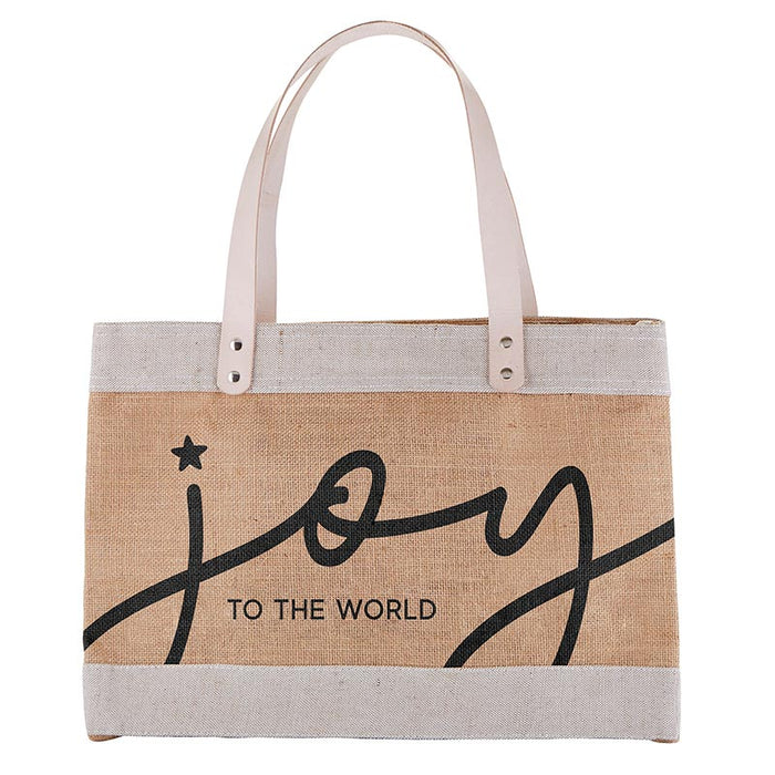 Market Tote with 9" Drop Handle - Joy to the World