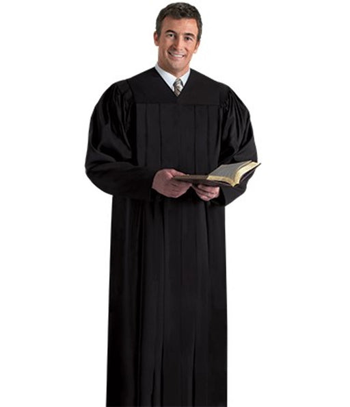 Men's Plymouth Pulpit Robe - Straight Sleeve black