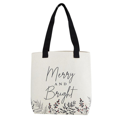 Merry and Bright Cotton Canvas Tote - 1 Piece Per Package