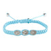 Miraculous Medal Blue Adjustable Bracelet - 6 Pieces Per Package