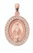 Miraculous Medal Rose Gold with Crystal Stones Pendant