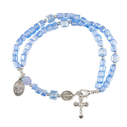 Miraculous Rhinestone Rosary Bracelet - 6 Pieces Per Package