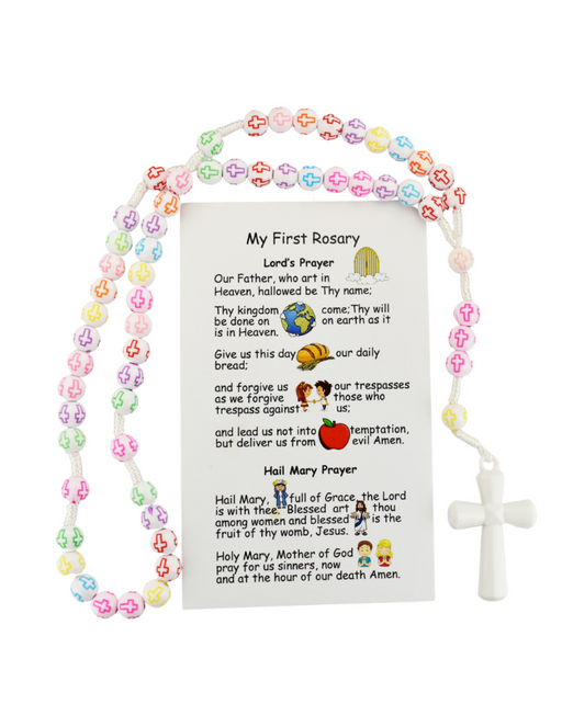 Multi-Color Cross Beads Kiddie Rosary Rosary Catholic Gifts Catholic Presents Rosary Gifts