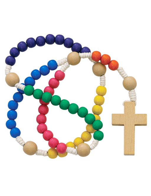 Small Multi-Color Wooden Beads Kiddie Rosary Rosary Catholic Gifts Catholic Presents Rosary Gifts