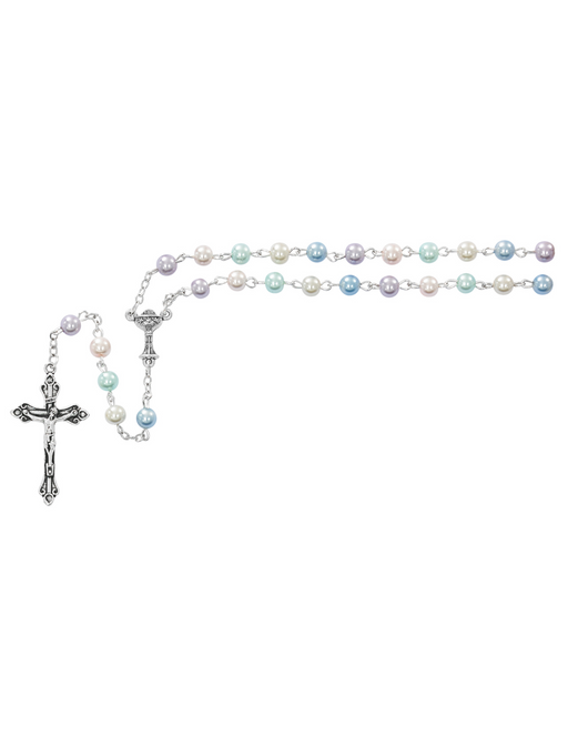 Multi Color Pearl Beads Communion RosaryCatholic Gifts Catholic Presents Gifts for all occasion