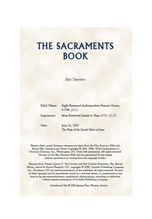 Sacraments Of The Church Prayer Book, 12 pcs