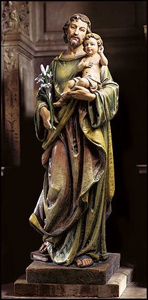 Estatua de San José con el Niño de 48"H
