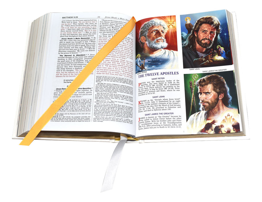 New Catholic Bible Family Edition - White