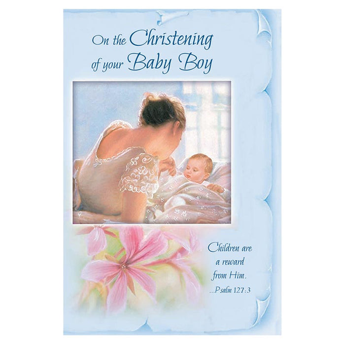 On the Christening of Your Baby Boy - A Boy Christening Card