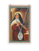 Laminated Holy Card Saint Teresa of Avila w/ 18" Medal Silver-Tone Pewter Chain