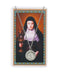 Laminated Holy Card St. Clare and Pewter Medal with 18" Silver-Tone Chain