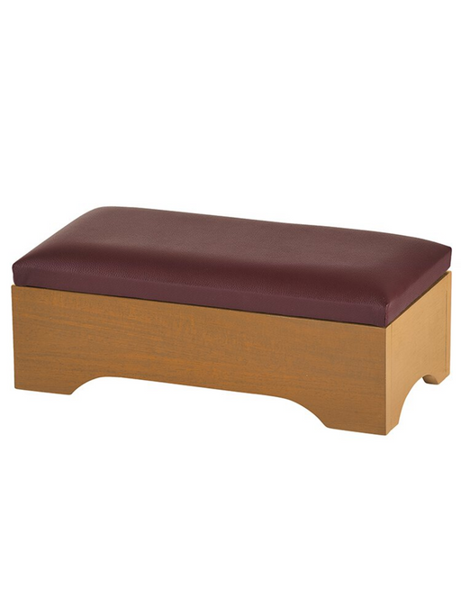 Padded Personal Kneeler with Storage - Pecan Stain