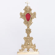 Papal Veneration Solid Brass Reliquary Papal veneration reliquary in solid brass with large
