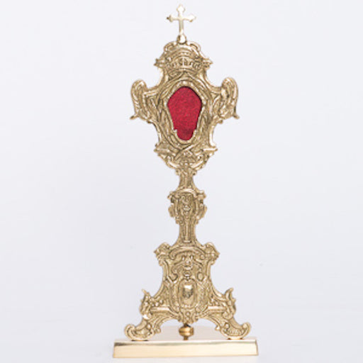 Papal Veneration Solid Brass Reliquary Papal veneration reliquary in solid brass with large