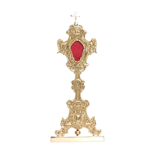 Papal Veneration Solid Brass Reliquary Papal veneration reliquary in solid brass with large