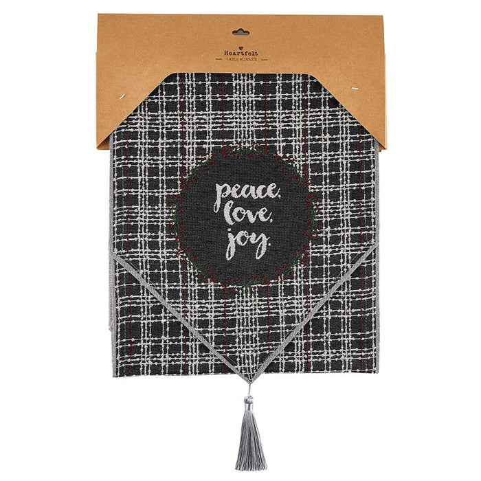 Peace Love Joy Fabric Table Runner