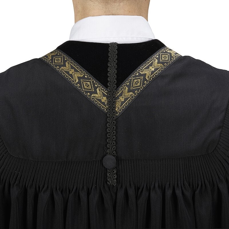 Cross Pic Robe Peachskin Pulpit Robe with Embroidered Cross — Agapao Store