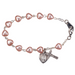 Pearl Heart Miraculous Medal Rhodium Bracelet our lady of miraculous medal power of the miraculous medal miraculous medal protection 