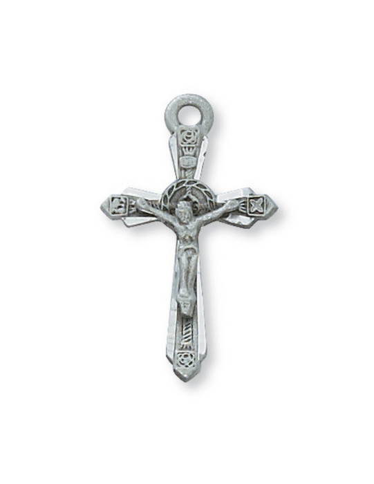 Pewter Crucifix w/ 18" Silver Tone Chain Crucifix Crucifix Symbolism Catholic Crucifix items