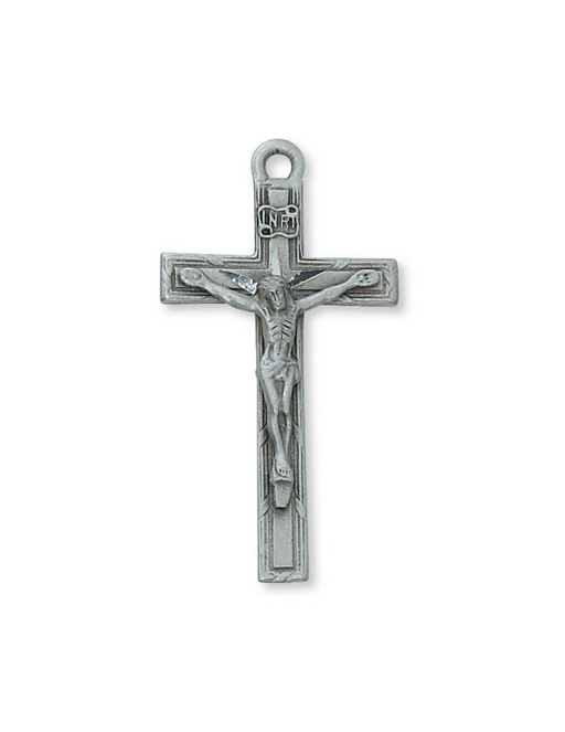 Pewter Crucifix w/ 24" Silver Tone Chain Catholic Gifts Catholic Presents Gifts for all occasion