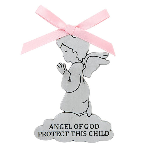 Pink Angel of God Crib Medal - 2 Pieces Per Package