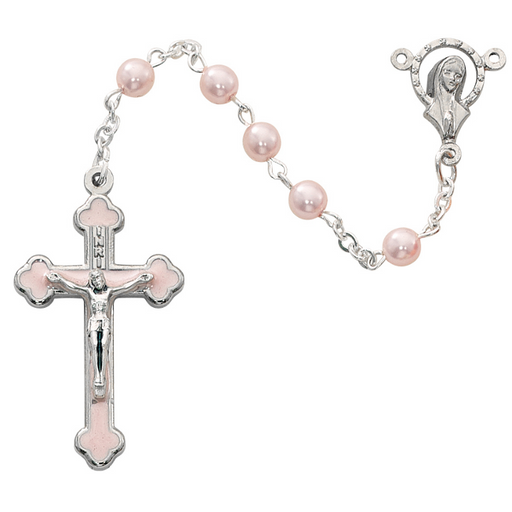 Pink Silver Ox Blessed Virgin Rosary Rosary Catholic Gifts Catholic Presents Rosary Gifts