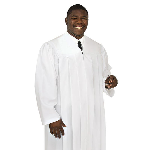 Men's Plymouth Pulpit Robe - Straight Sleeve white
