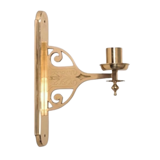 Polished Brass Wall Mounted Consecration Candlestick Wall hung consecration candlestick.