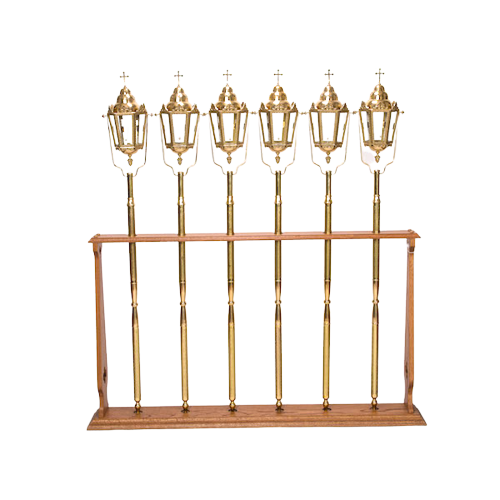 Processional Candlestick Oak Stand — Agapao Store