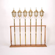 Processional Candlestick on Decorated Brass Pole Processional Lanterns/ Processional Acolyte on decorated brass pole.