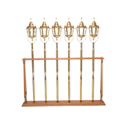 Processional Candlestick on Decorated Brass Pole Processional Lanterns/ Processional Acolyte on decorated brass pole.