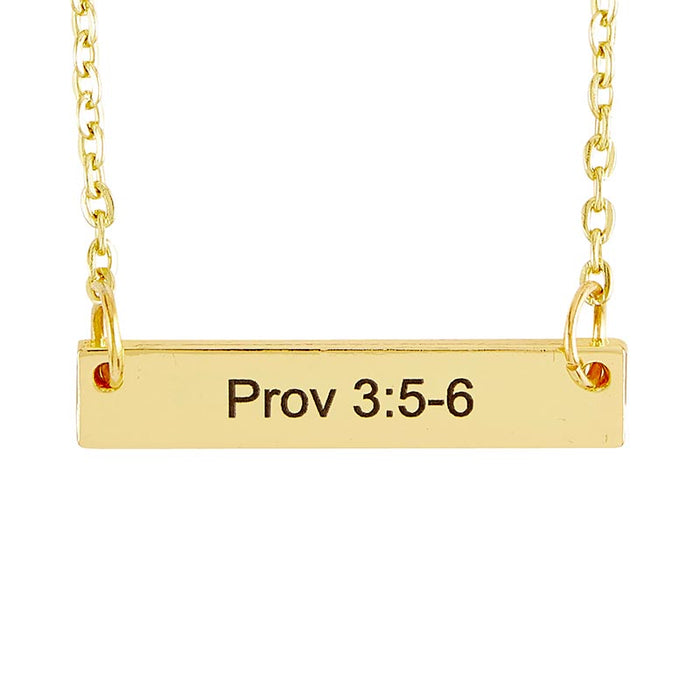 Proverbs 3:5-6 Necklace - 12 Pieces Per Package