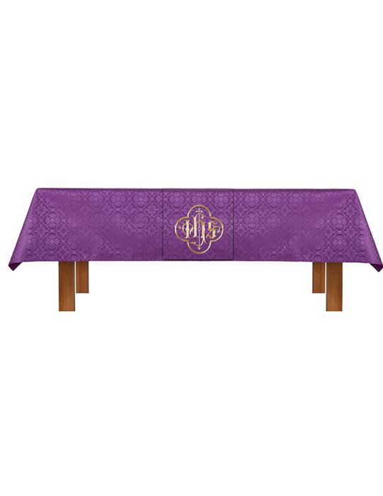 Purple Altar Frontal and IHS Overlay Cloth