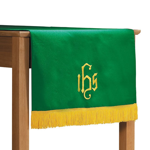 Purple and Green Reversible Altar Table Runner with Fringe