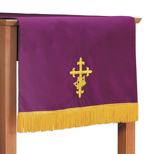 Purple and Green Reversible Altar Table Runner with Fringe