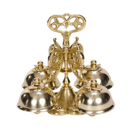 Traditional Sanctus Altar Bells Polished Brass and Lacquered Altar Bells