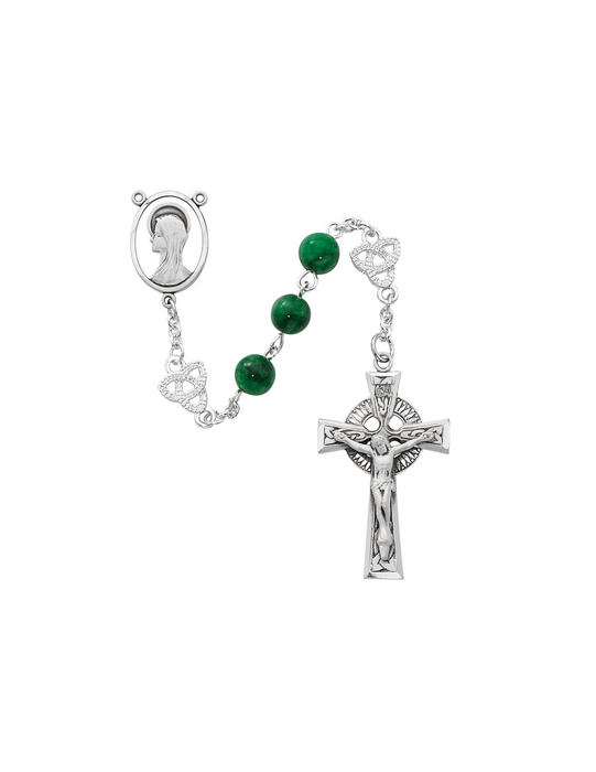 St. Patrick Shamrock Jade Rosary