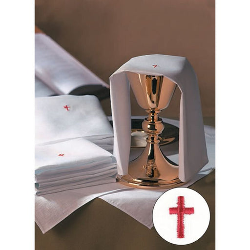 Red Cross Poly Cotton Blend Altar Linen Gift Set