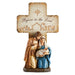 Rejoice Holy Family Cross Statue - Nativity Statue