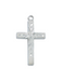 Rhodium Plated Engraved Cross w/ 18" Rhodium Plated Chain Cross Necklace Cross for Protection Necklace for Protection Cross Necklaces